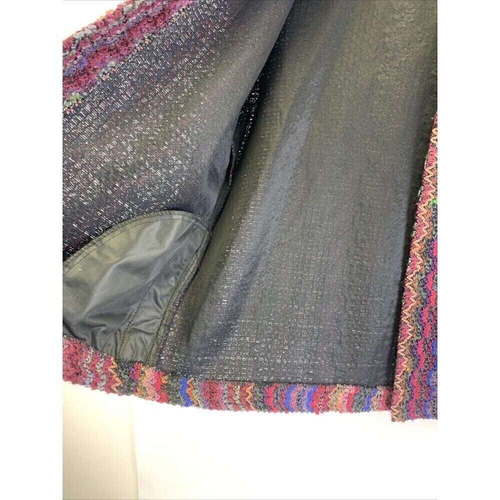 BOGO Graff Californiawear Knit Blazer Purple Red Stripe Sweater Vintage Women 12 - Picture 4 of 13
